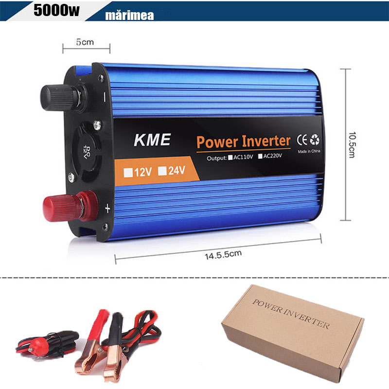 5000W Pure Sine Wave Inverter*1, Κλιπ μπαταρίας*1, Αναπτήρας*1